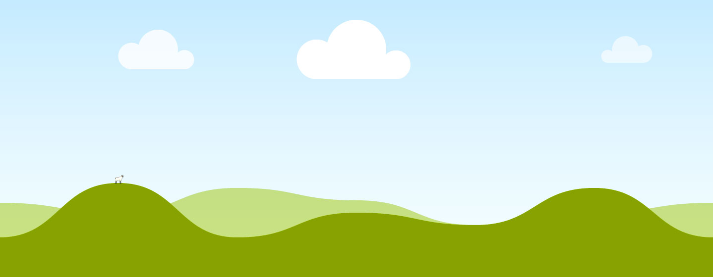 Sky and hills background.